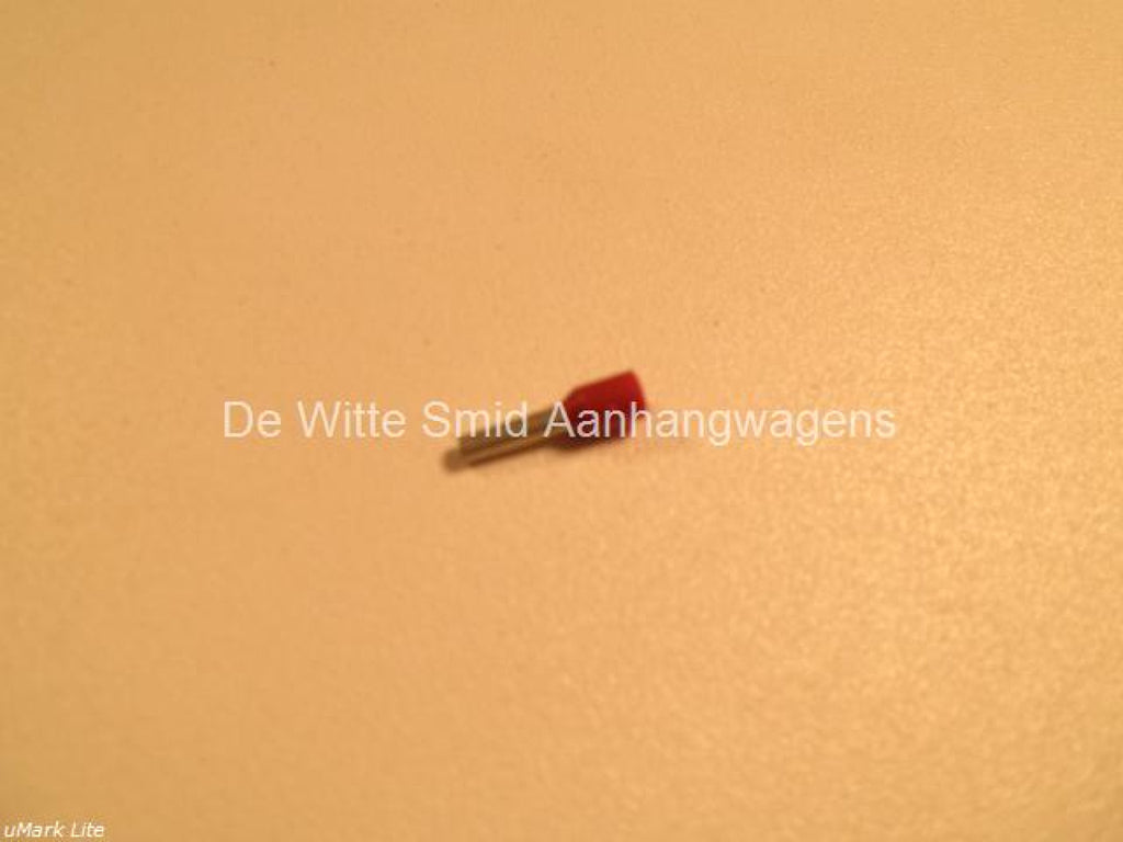 Adereindhuls 0.8/1.0mm L=8 1,5mm rood