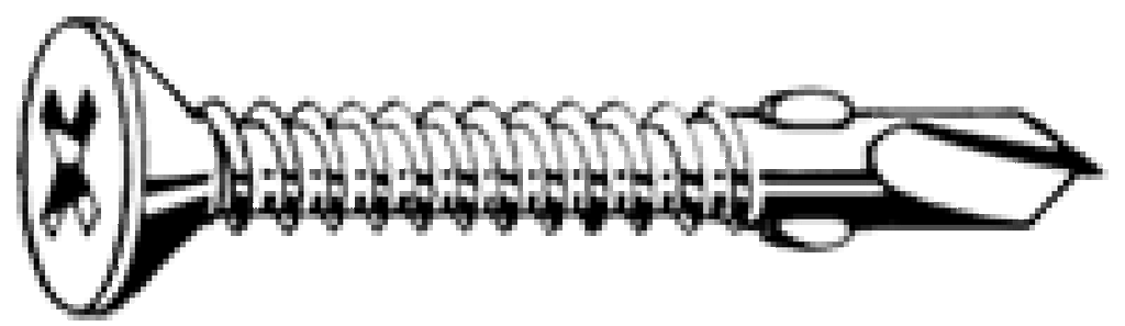 Zelfborende schroef 4.8x45 verzinkte kop