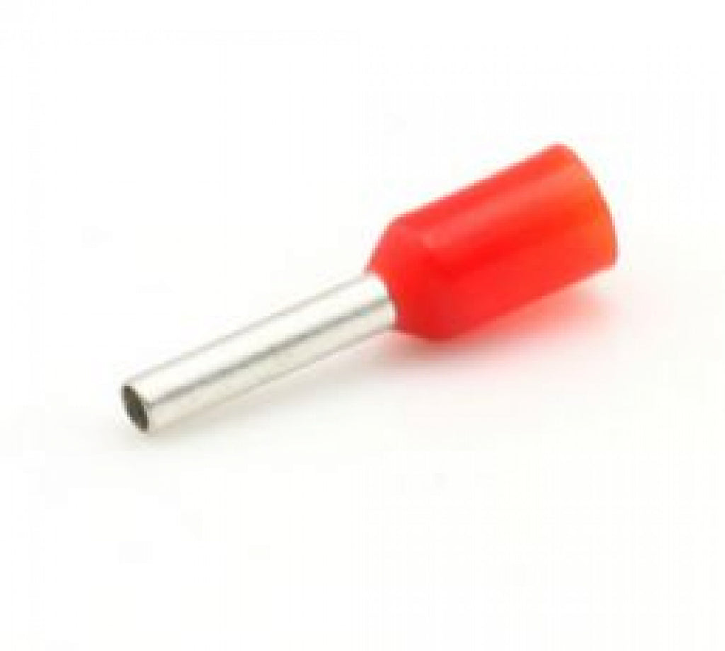 Adereindhuls 1.0mm2 rood L=8mm