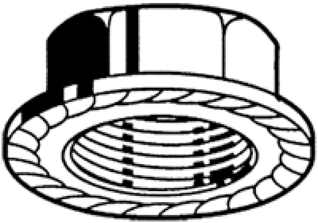 Moer M12 (flens met vertanding) verzinkt