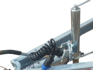 Contactdoos met spiraalkabel aan dissel