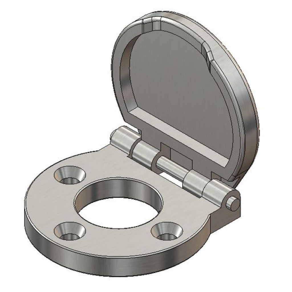 Sleutelplaat verchroomd 28mm 3 gaten