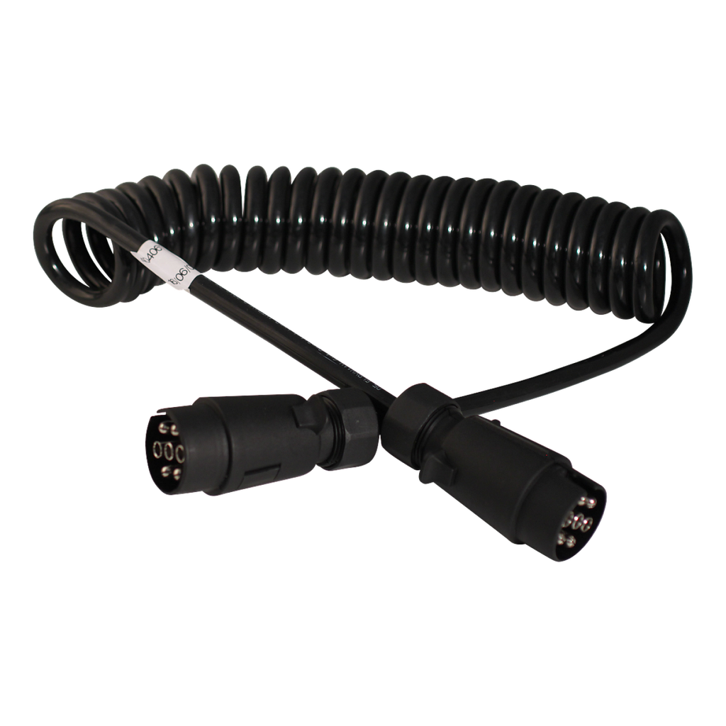 Spiraalkabel 7X0.75 met stekkers