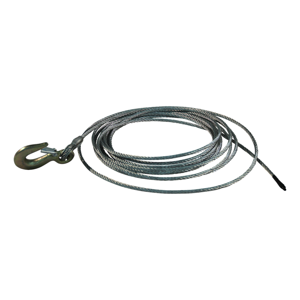 Staalkabel 6mm 8,5 mtr + crosbyhaak