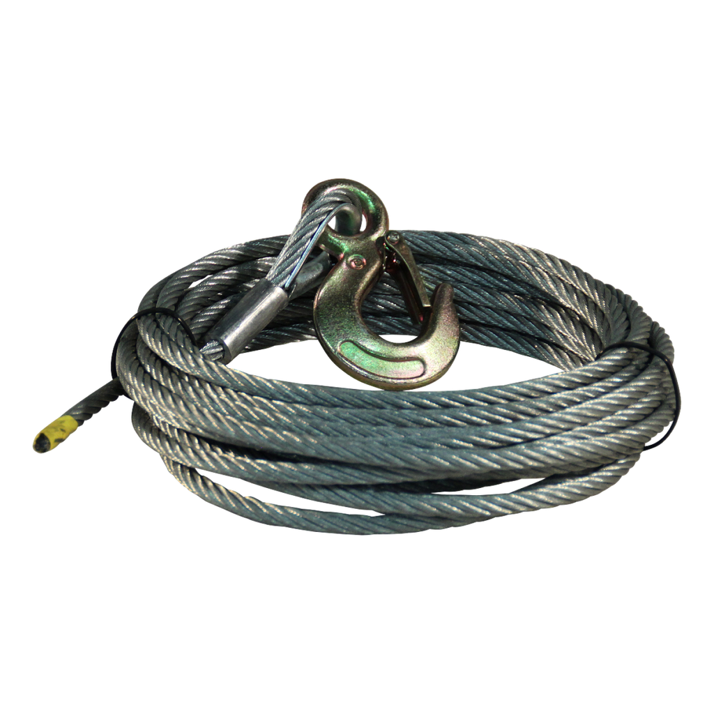 Staalkabel met haak 8mm 8,5mtr