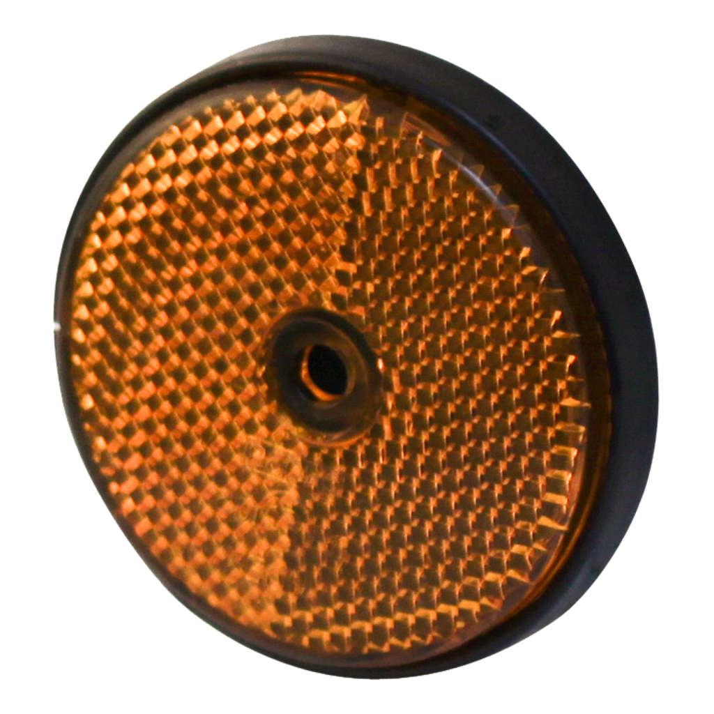 Zijreflector oranje 61mm rond