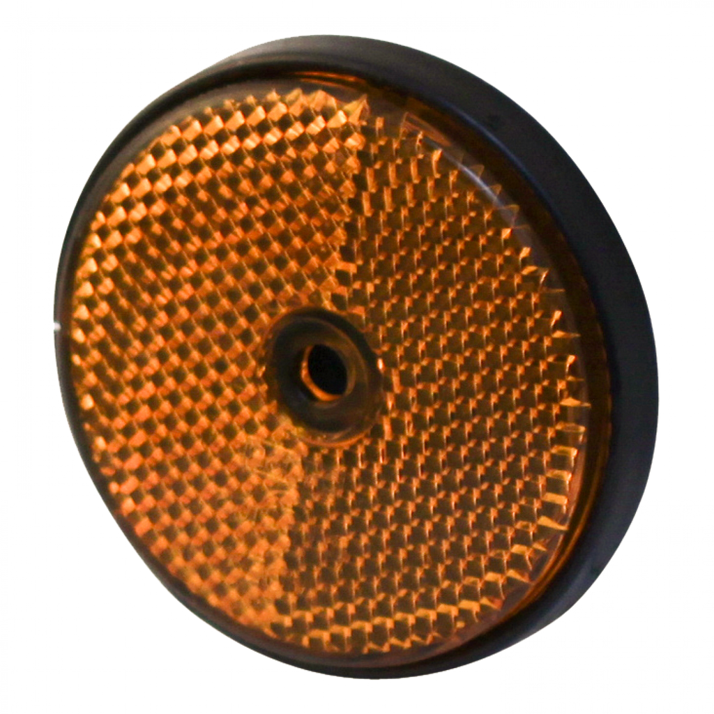 Zijreflector oranje 61mm rond